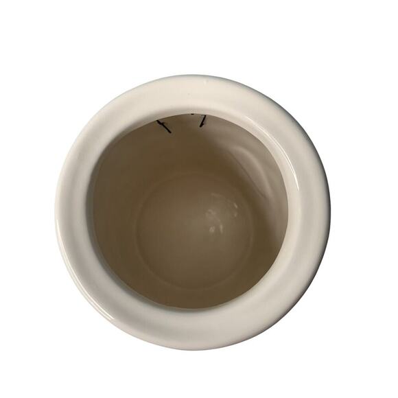 Mud Pie Bistro Cookie Jar 2017 White w/ Brown Leather 9” Tall New NWT - Picture 10 of 14